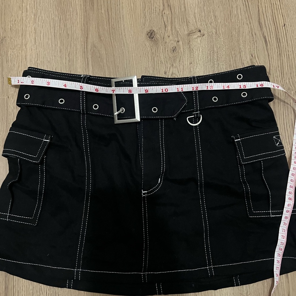 Justify Black Mini Skirt with Belt - Picture 6 of 6
